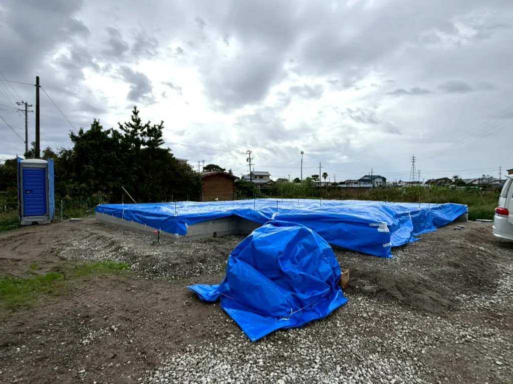 基礎工事後の風景